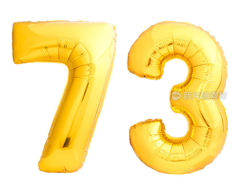金色数字73 73充气气球